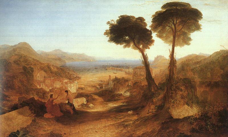 Joseph Mallord William Turner The Bay of Baiaae with Apollo and the Sibyl Spain oil painting art